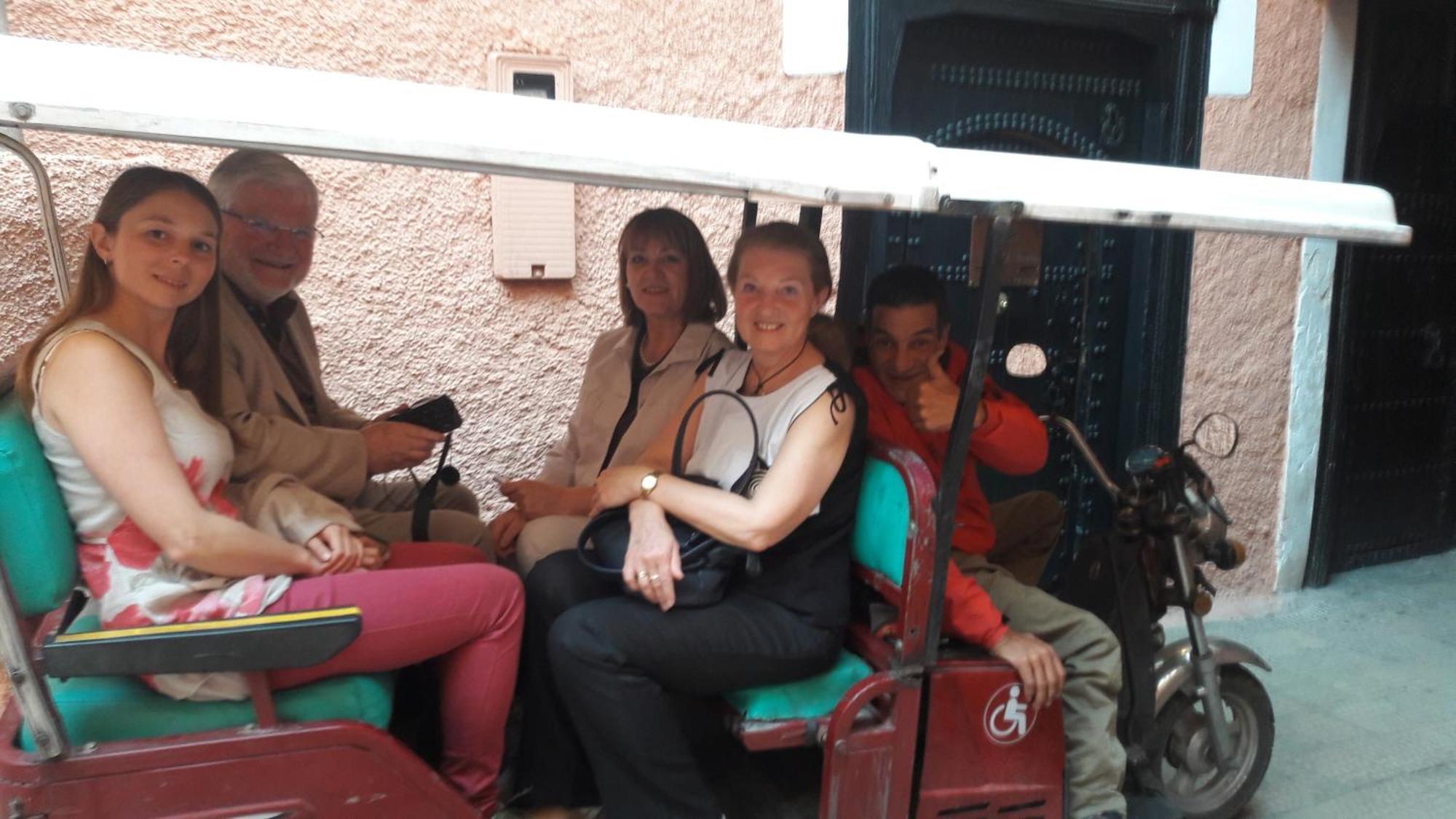 Riad Les Nuits De Marrakech Marrakesh Exterior photo A solar rickshaw in India